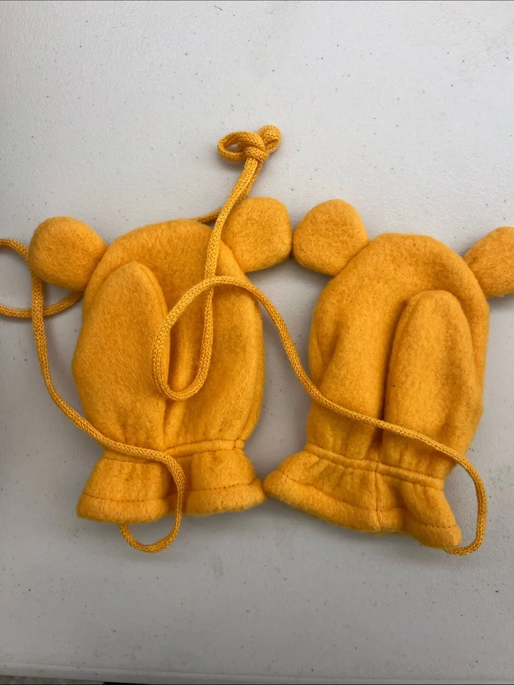 Disney Yellow Winnie the Pooh Kids Mittens with Ears